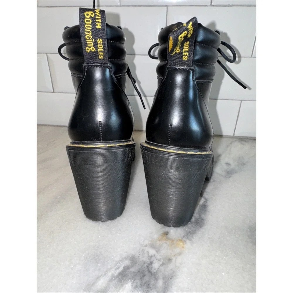 Dr Martens PersephoneHeel Ankle Booties Womens Size‎ 6 EUR 37 Black LeatherNWOT